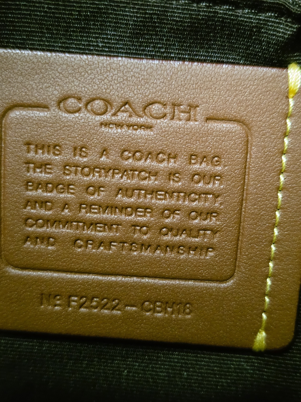 Coach Black Pebbled Leather Shoulder Bag. NOTE: SHOULDER STRAP SHORTENED. - Picture 3 of 5